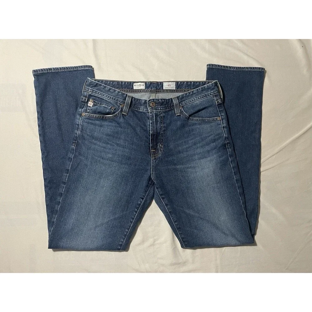 Adriano Goldshmied Jeans Mens 32x32 Blue Denim Pants B-Type II Straight - Picture 1 of 5